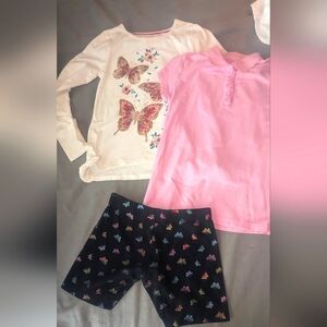3 Pcs New Mizrahi Girls Tops & Shorts Sz Large